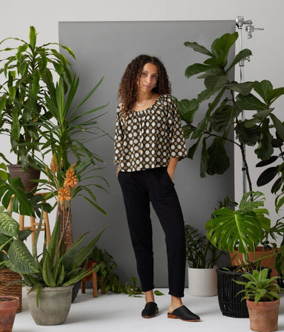 Alma Top - Washed Black Retro - Blouse