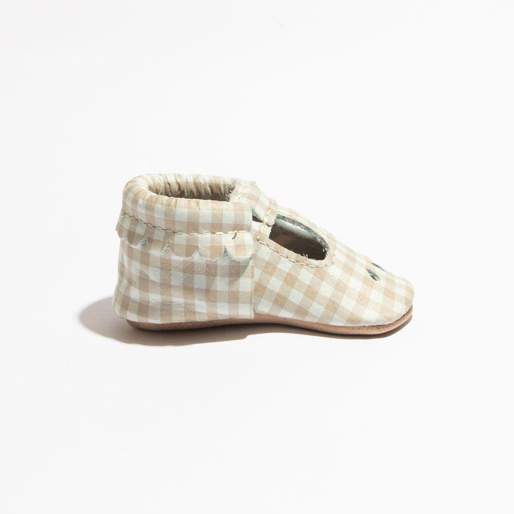 Almond Gingham Mary Jane Baby Shoe - ’Flats - Baby Kids Adult All’
