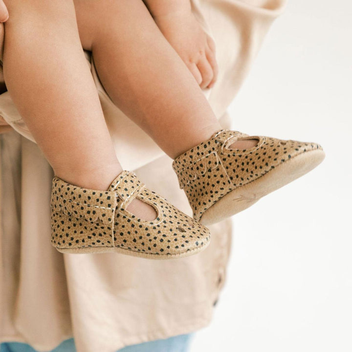 Almond Speckles Mary Jane Baby Shoe - ’Flats - Baby Kids Adult All’