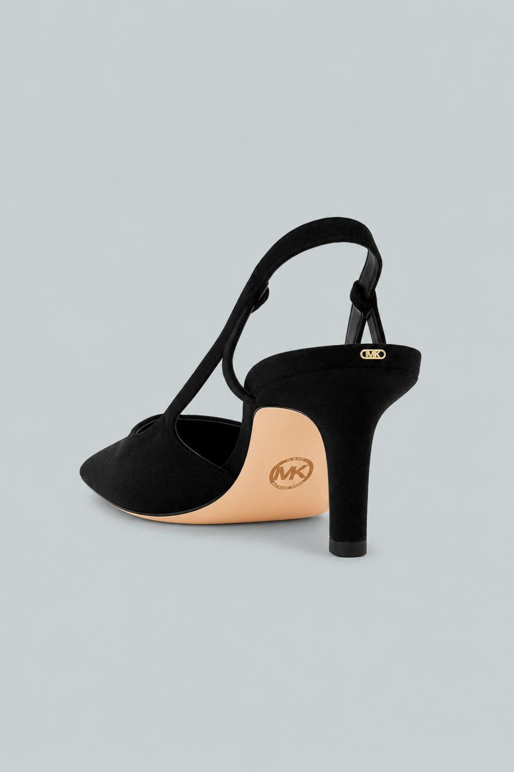 Alora Suede Slingback Pump - Black - Heels