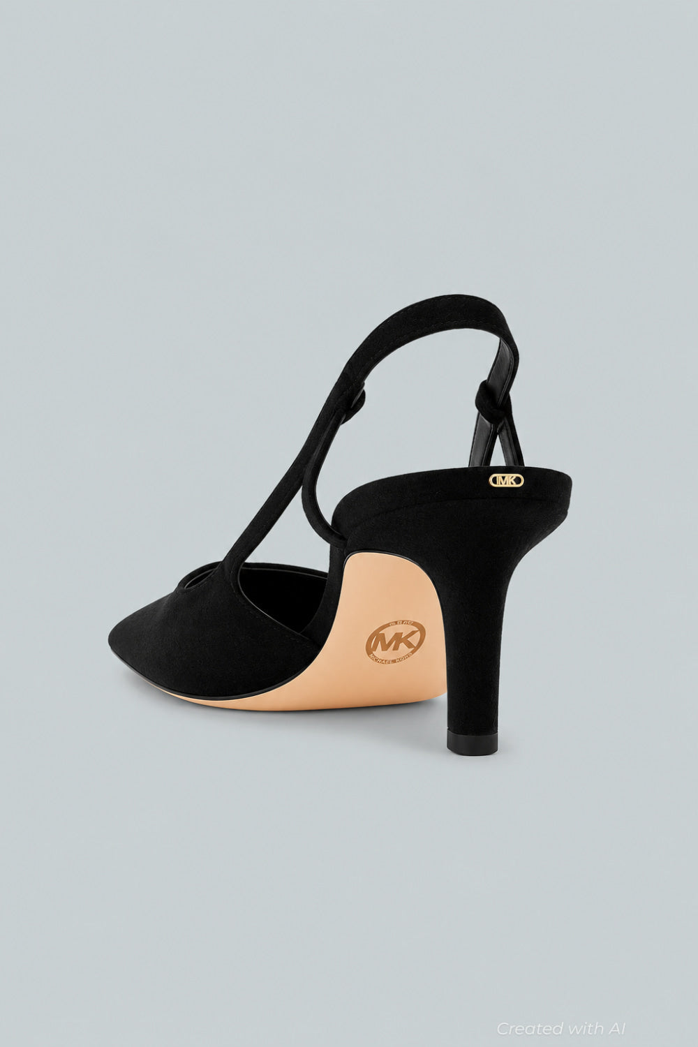 Alora Suede Slingback Pump - Black - Heels