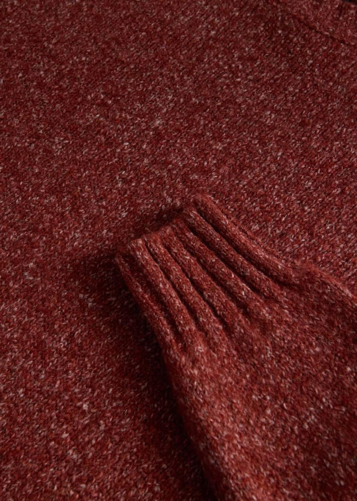 Alpaca Blend Crewneck Pullover - Rust - Sweater
