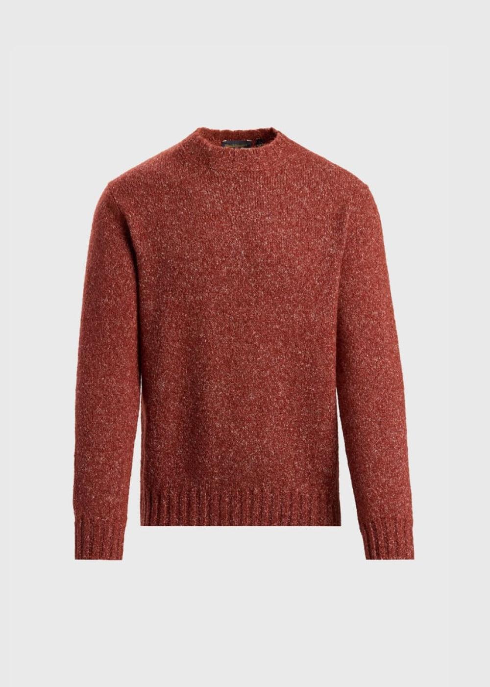 Alpaca Blend Crewneck Pullover - Rust - Sweater