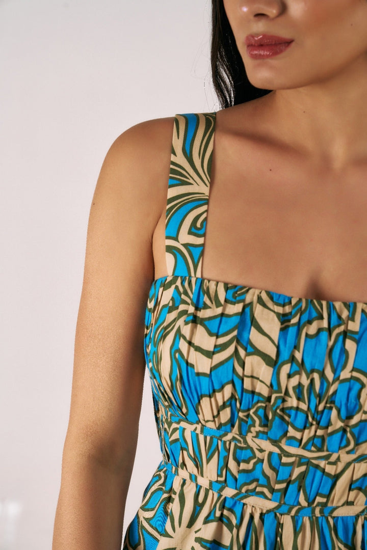 Aly Jumpsuit - Blue Deco - Jumpsuit