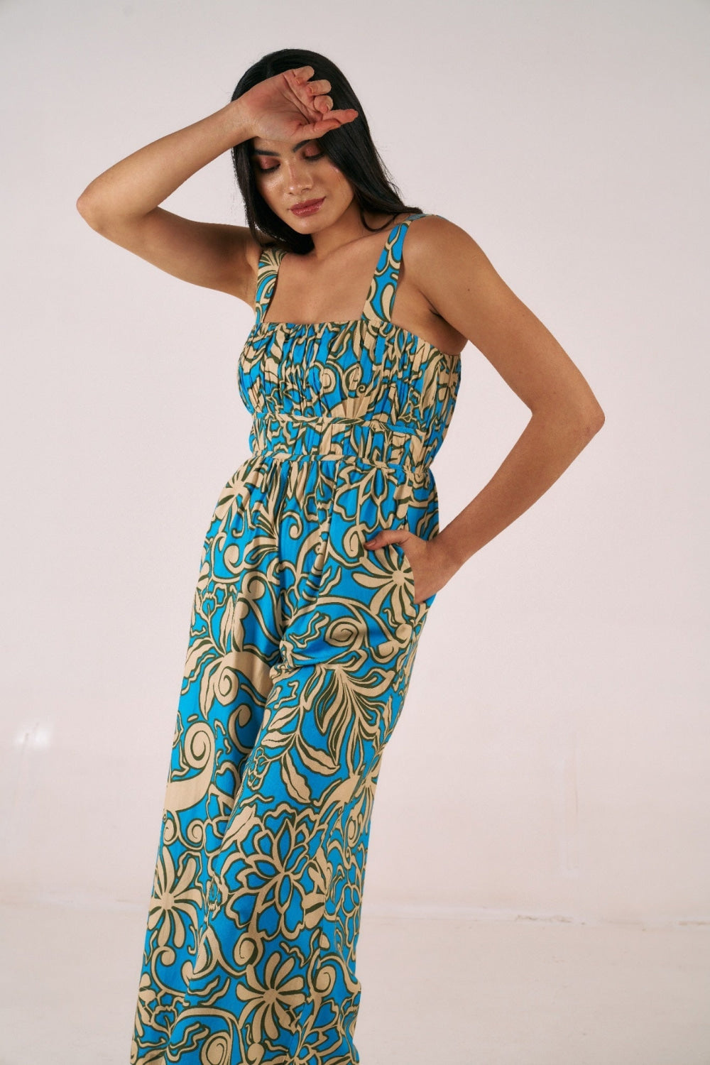 Aly Jumpsuit - Blue Deco - Jumpsuit