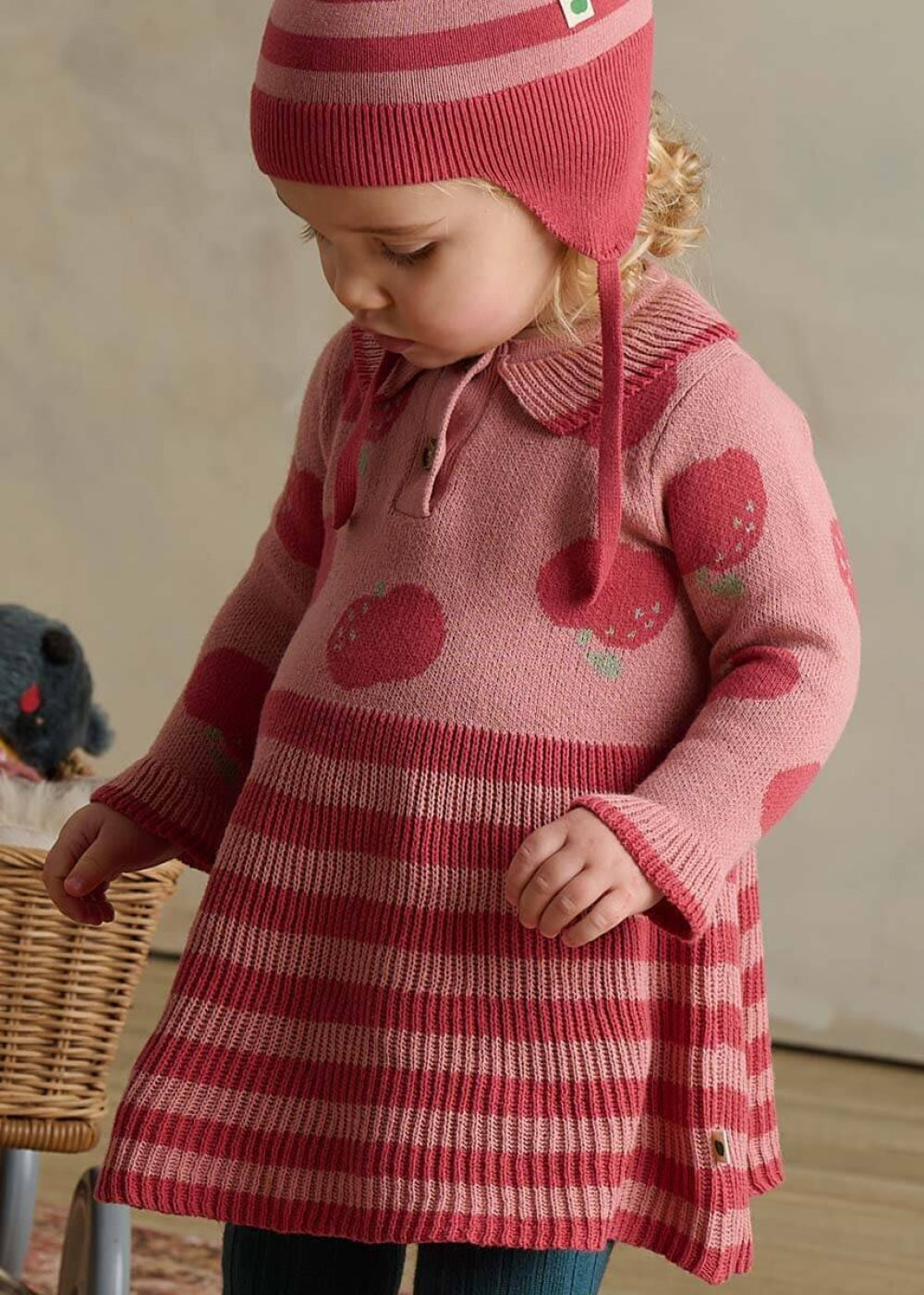 Alys - Apple Knit Dress - Rosy - Dresses