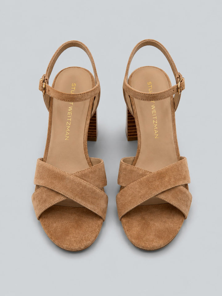Alyssa 85 Block Heel Sandals - New Camel - 8.5 - Heels