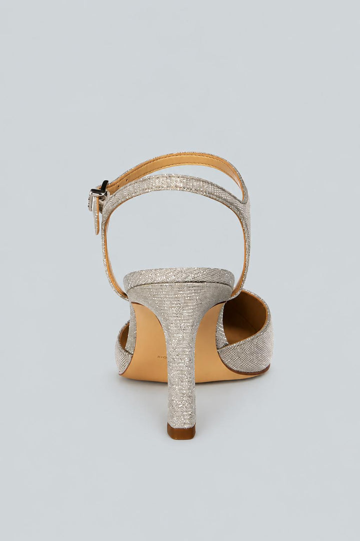 Amara Mid Heel Pumps - Silver - 7.5 - Slingback