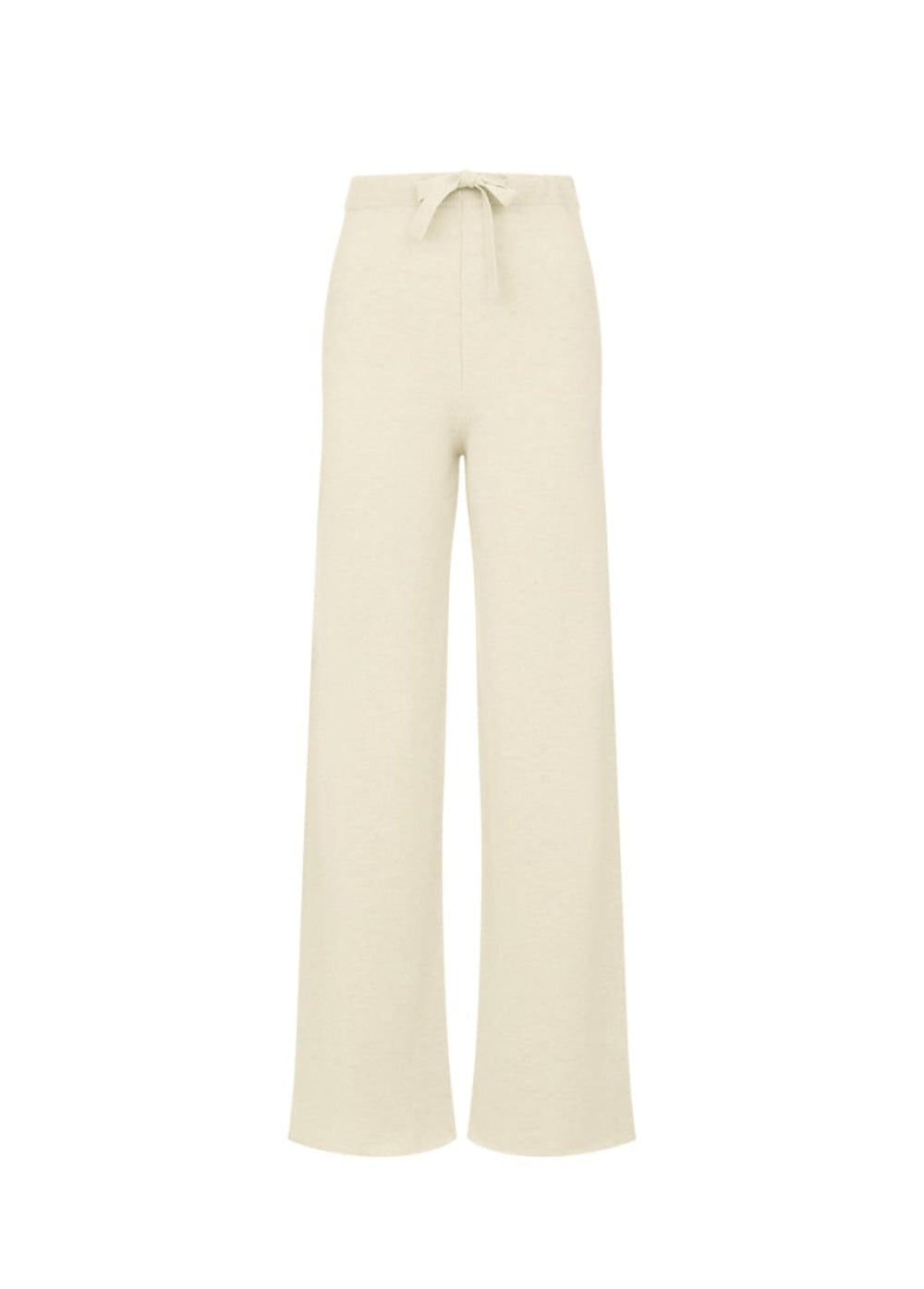 Amaya | Cashmere Wide Leg Trousers - Cream - Trouser