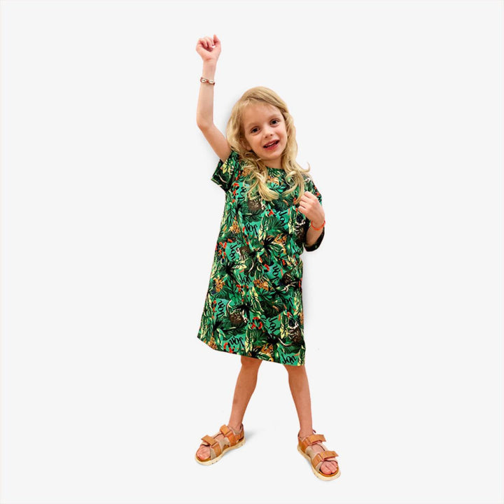 ’Amazonia’ printed dress in children’s jersey - Dresses