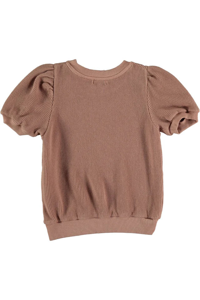 Organic Waffle Top - Terra Cotta