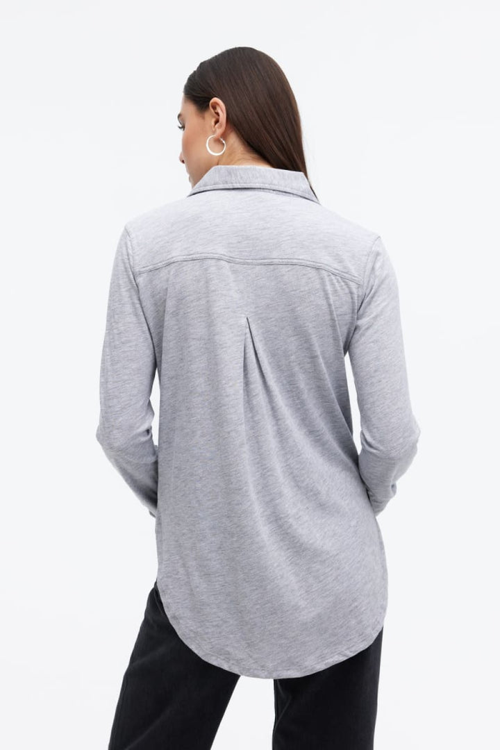 Amrat Jersey Blouse - Heather Grey - Blouse