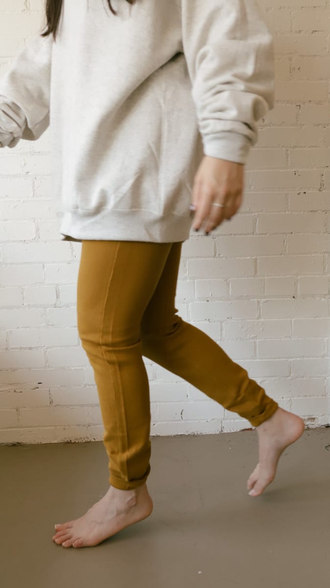 Golden Brown Womens Waffle Lounge Pants