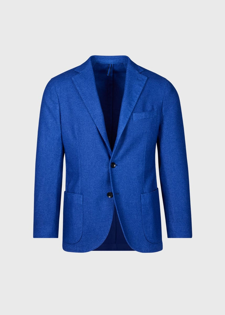 Wool Blend Garment Dyed Jacket - Royal Blue
