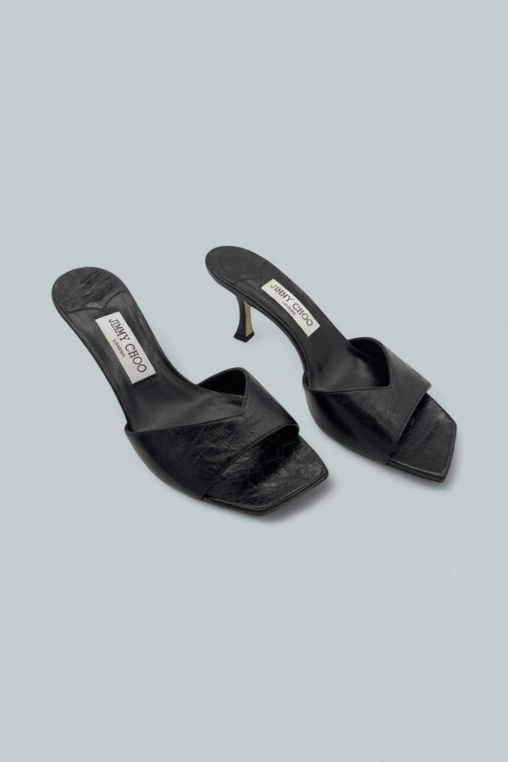Anise 95 Strappy High Heel Slide Sandals - Black - 8 - Sandals