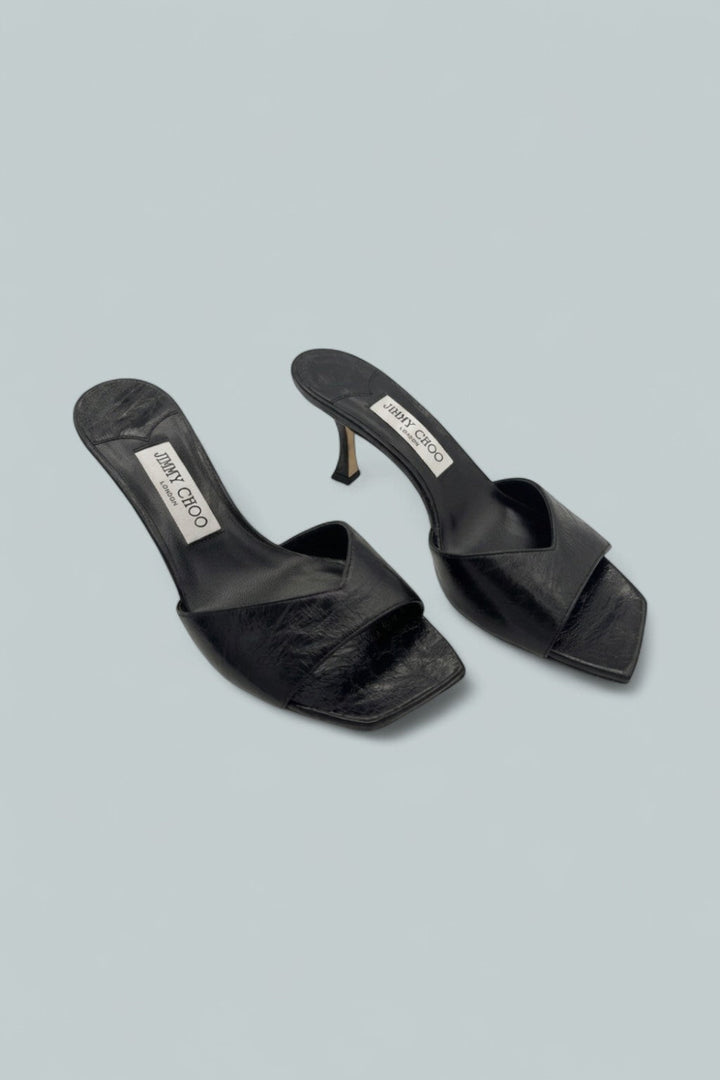Anise 95 Strappy High Heel Slide Sandals - Black - 8 - Sandals