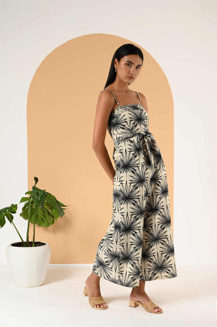 Anna Jumpsuit - Natural Palm - Jumpsuit