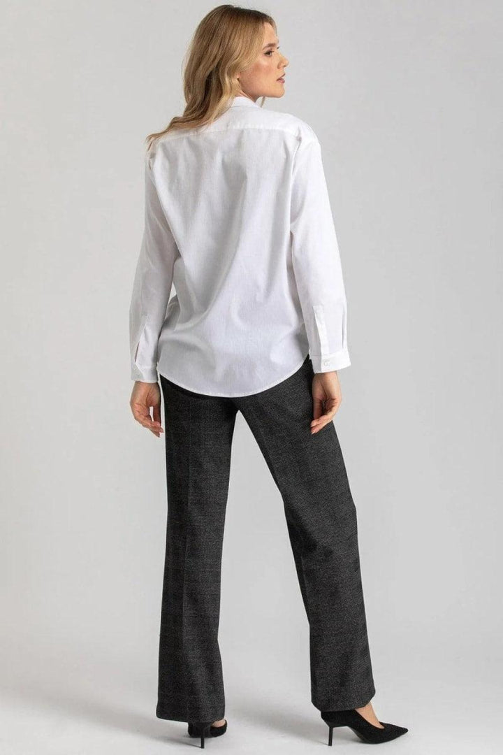 ANNA Maternity Shirt In Poplin - White - Button Down Shirt