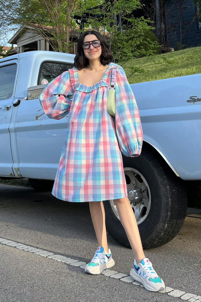 April Dress - Pastel Plaid - Dresses