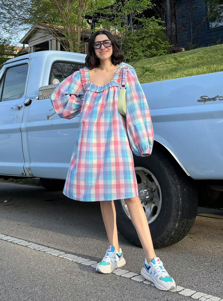 April Dress - Pastel Plaid - Dresses