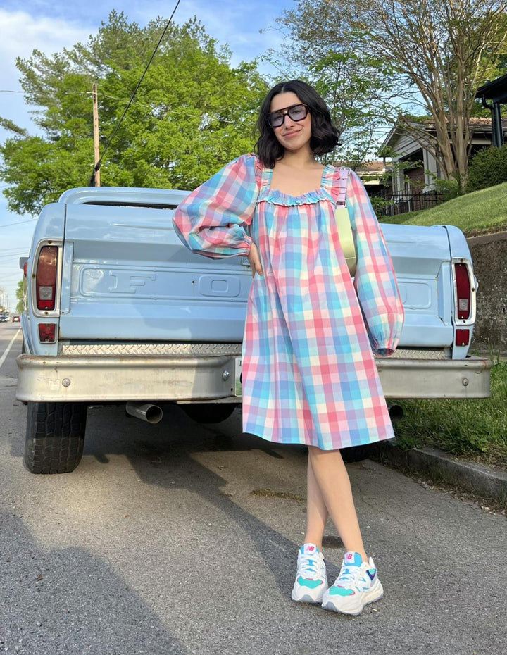 April Dress - Pastel Plaid - Dresses