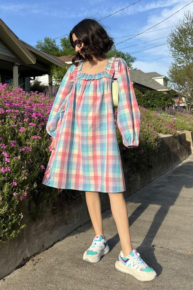 April Dress - Pastel Plaid - Dresses
