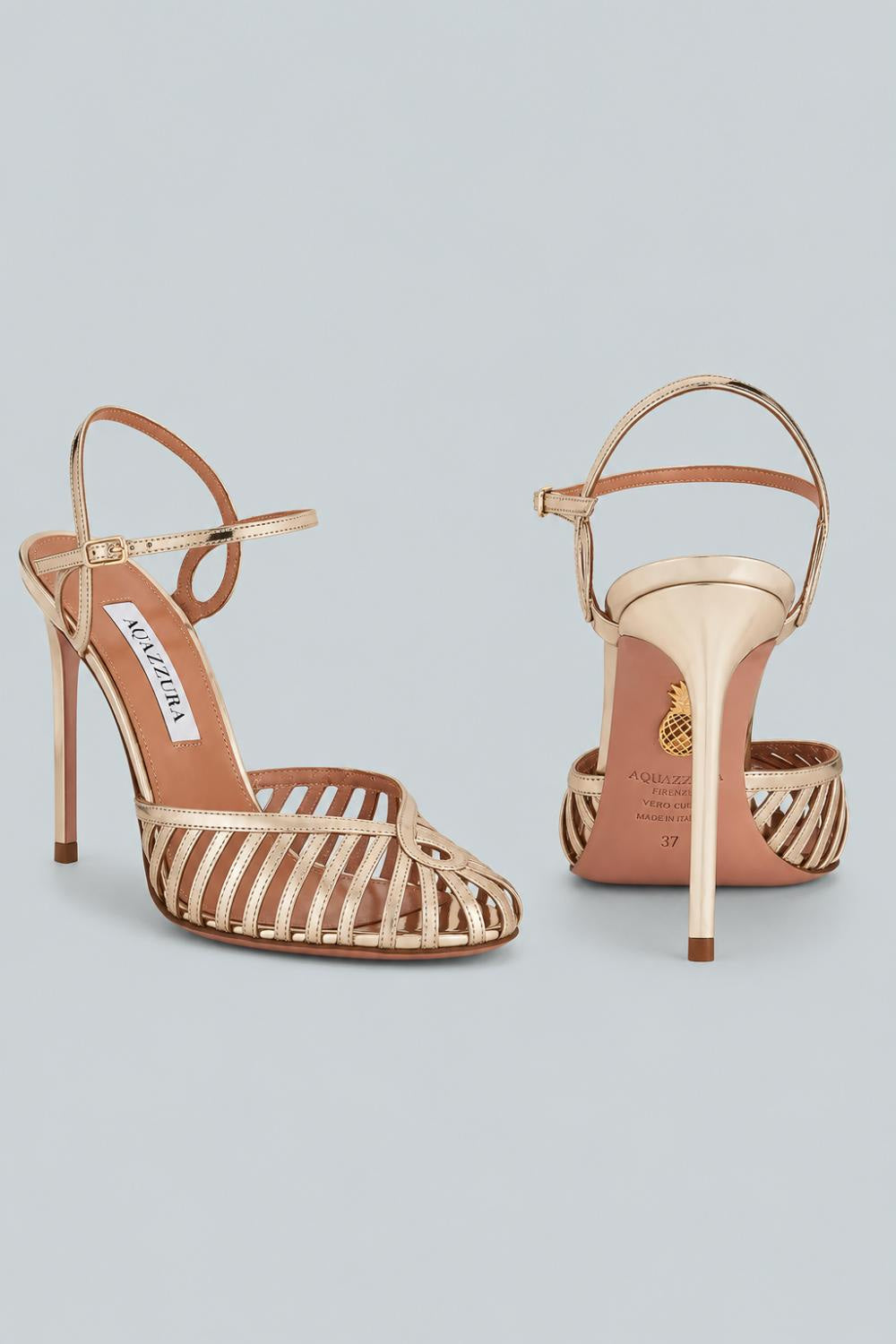 Aquazurra Women’s Sweet Surrender Pumps - Soft Gold - 11 US / 41 EU - Heels