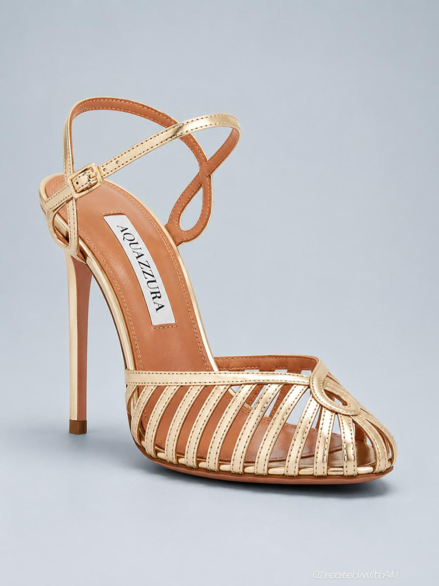 Aquazurra Women’s Sweet Surrender Pumps - Soft Gold - 11 US / 41 EU - Heels