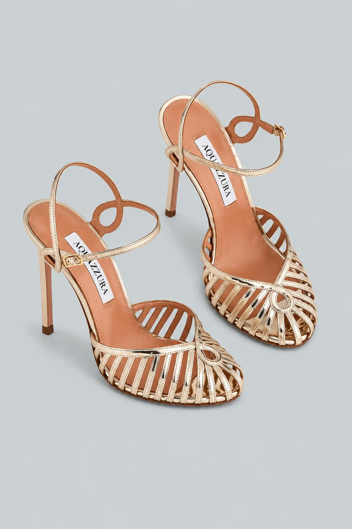 Aquazurra Women’s Sweet Surrender Pumps - Soft Gold - 11 US / 41 EU - Heels