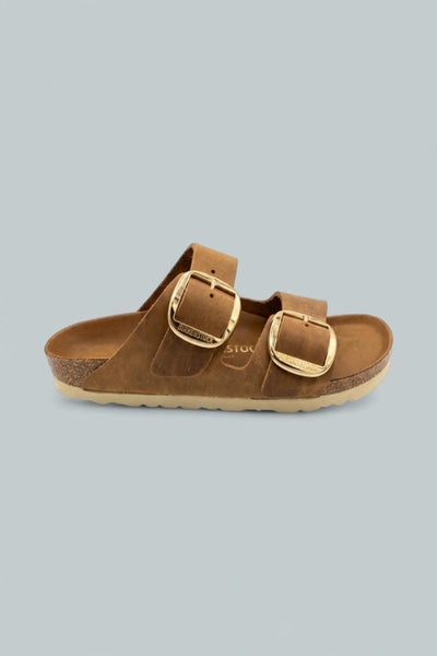 Arizona Big Buckle Slide Sandals - Brown - Sandals
