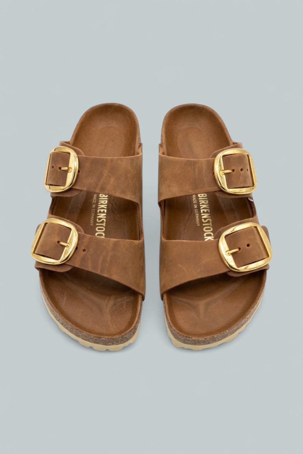 Arizona Big Buckle Slide Sandals - Brown - Sandals