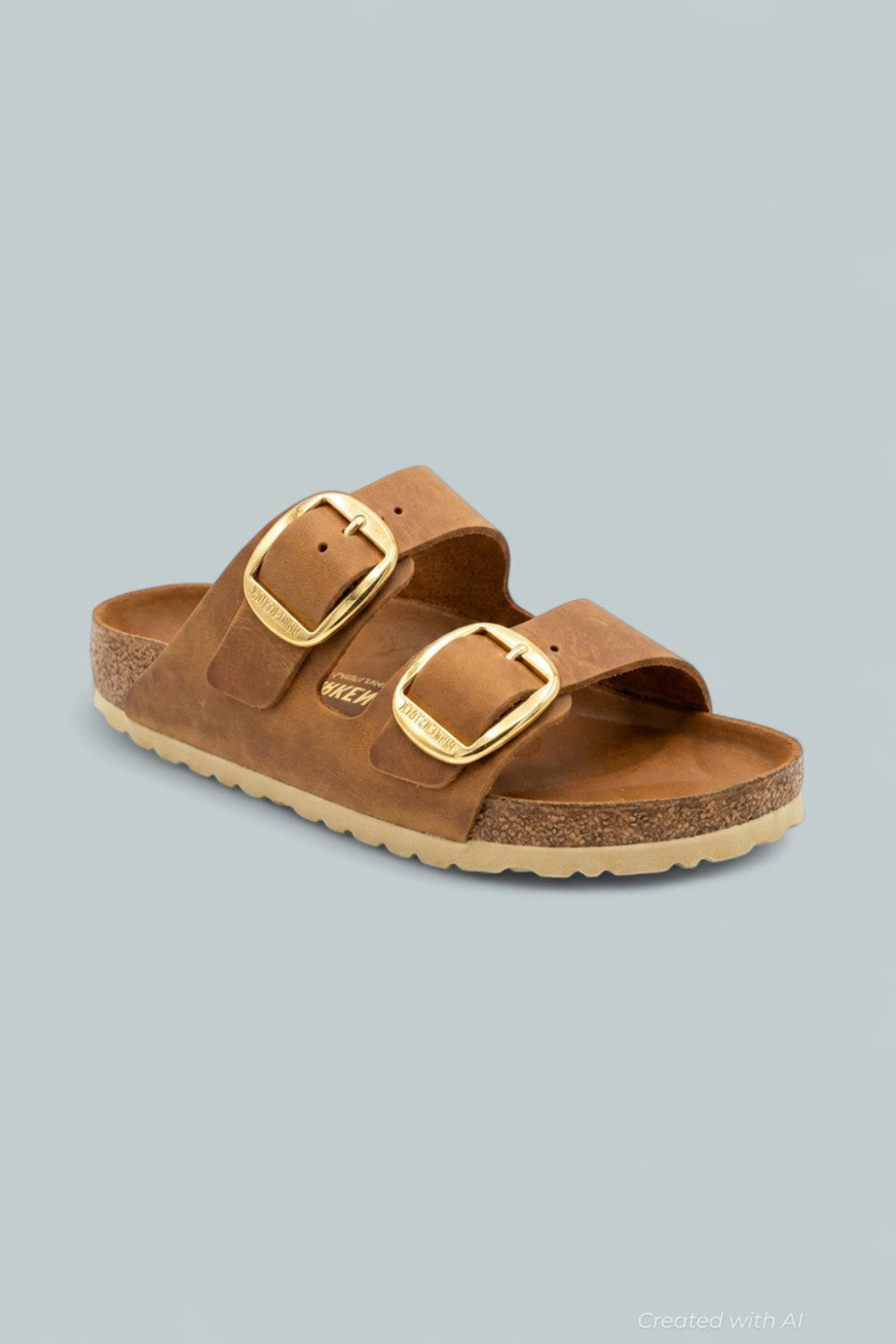 Arizona Big Buckle Slide Sandals - Brown - 7 - Sandals