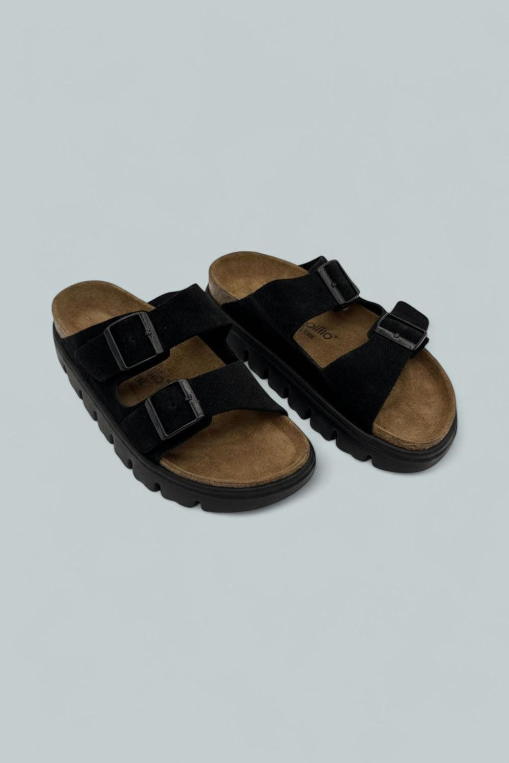 Arizona Chunky Suede Sandals - Black/Black - EU 39 - Sandals