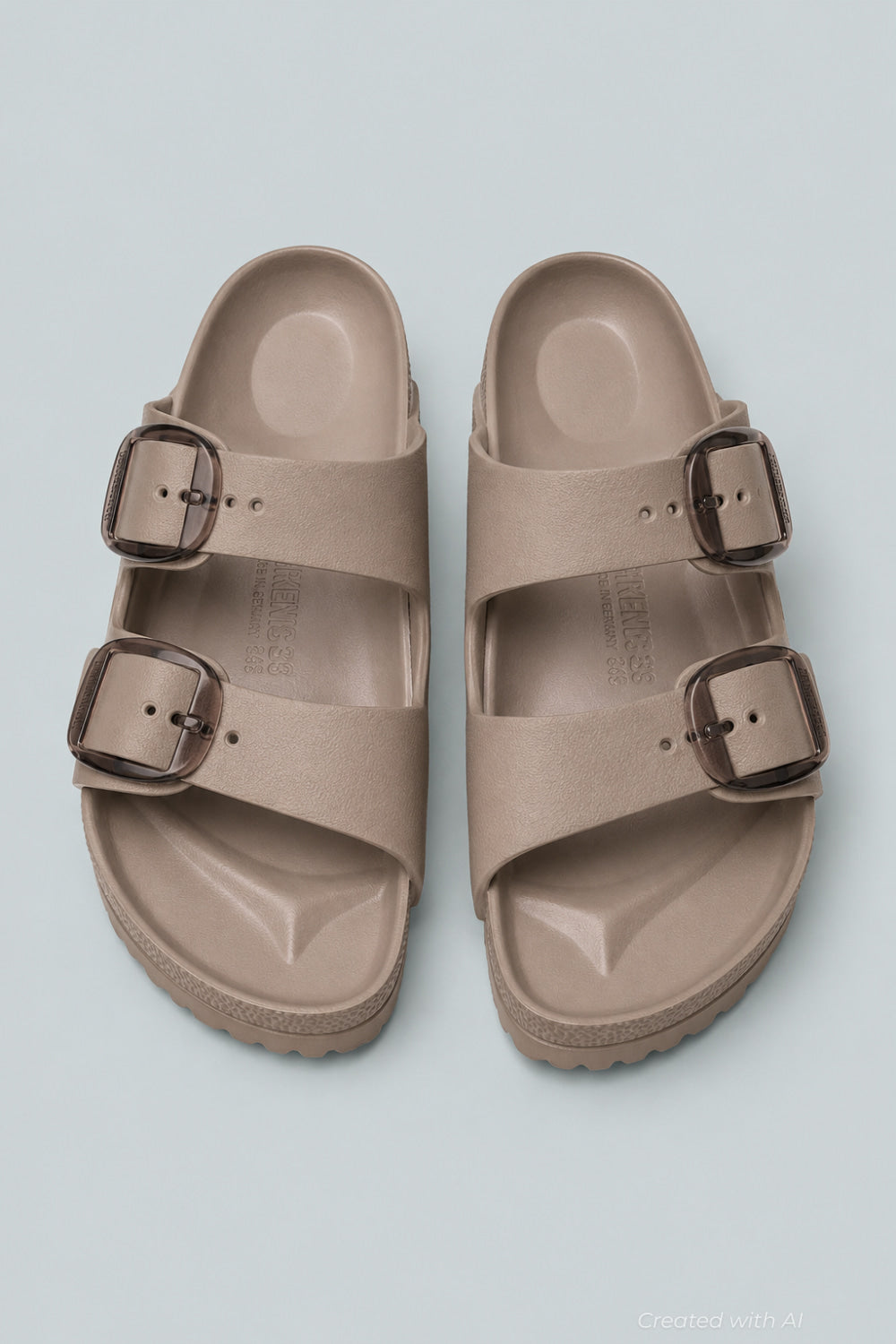 Arizona Eva Big Buckle Women’s Sandals - Grey - 9 - Sandal