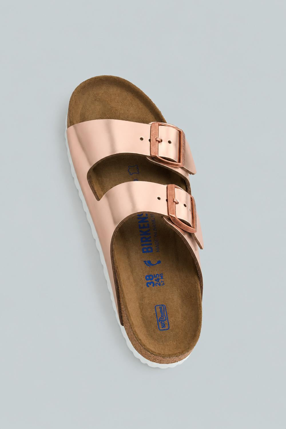 Arizona Soft Footbed Metallic Leather Sandals - Gold - 39 N - Sandal