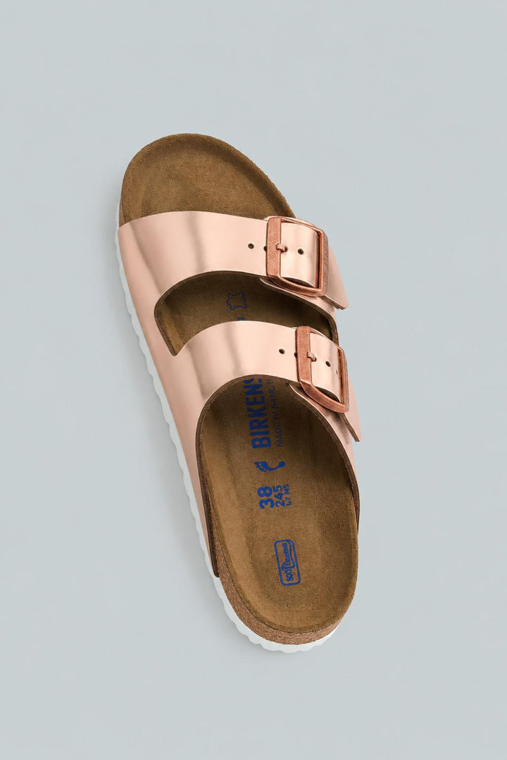 Arizona Soft Footbed Metallic Leather Sandals - Gold - 39 N - Sandal