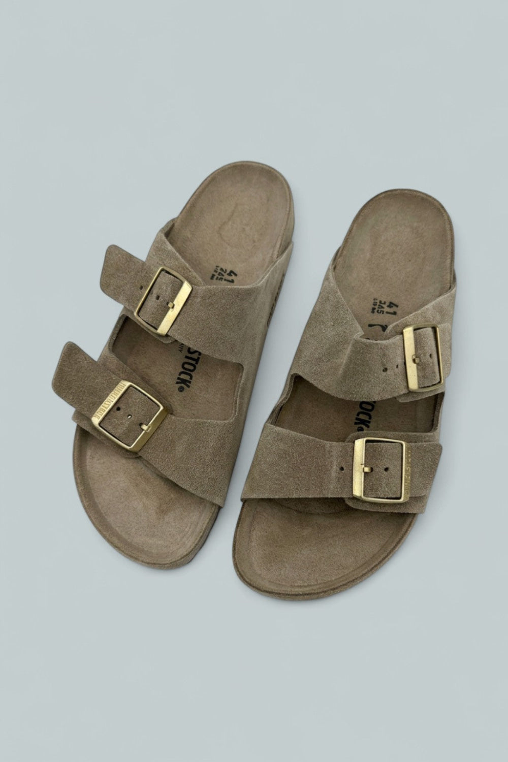 Arizona Tonal Suede Sandals - Beige - US 10L / US 8M - Sandals