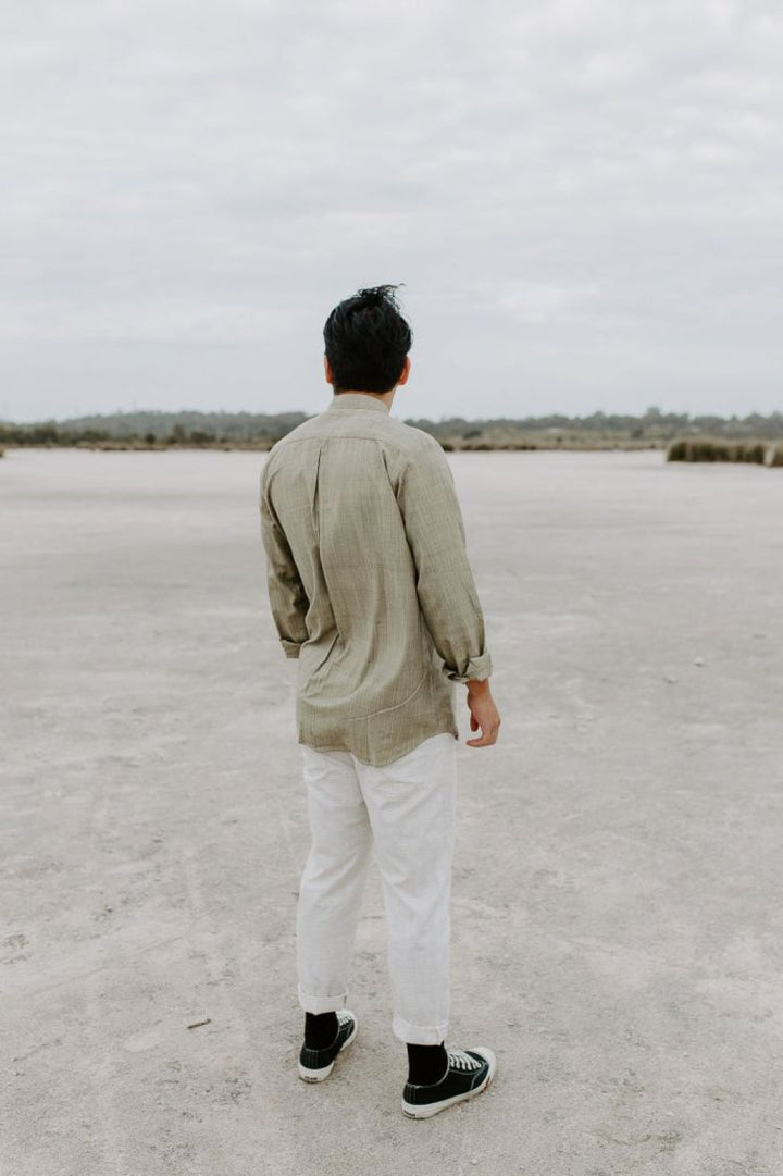 Arlo Shirt - Olive - M - Button Down Shirt