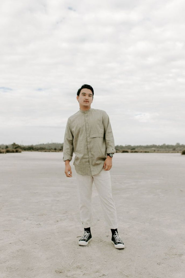 Arlo Shirt - Olive - M - Button Down Shirt