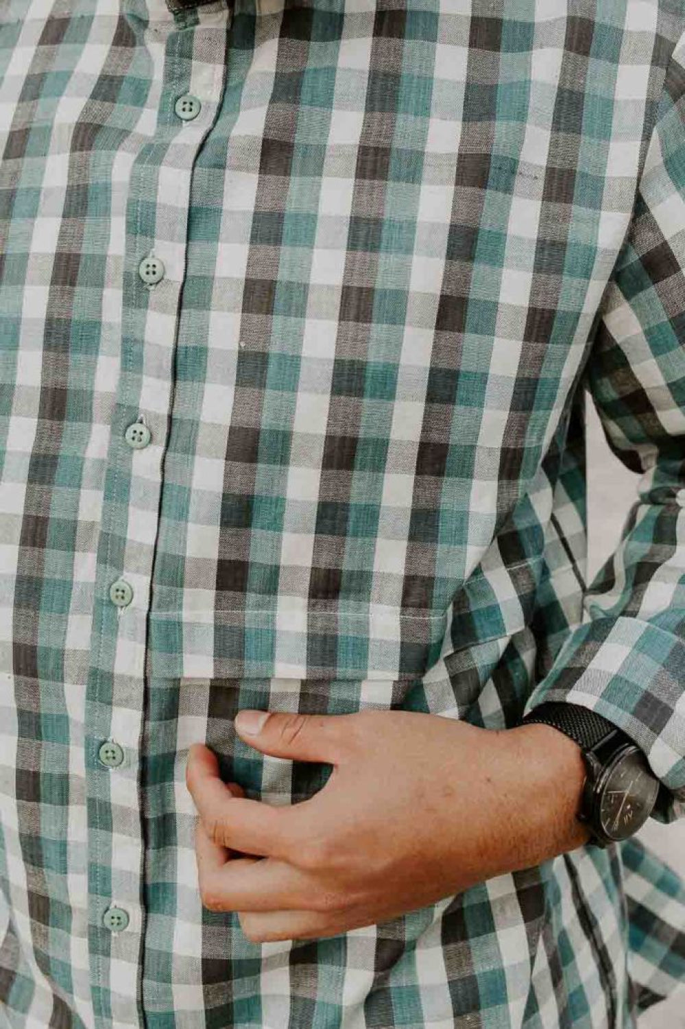 Arlo Shirt - Pine Gingham - Button Down Shirt