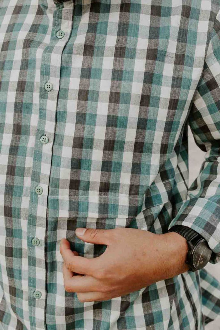 Arlo Shirt - Pine Gingham - Button Down Shirt