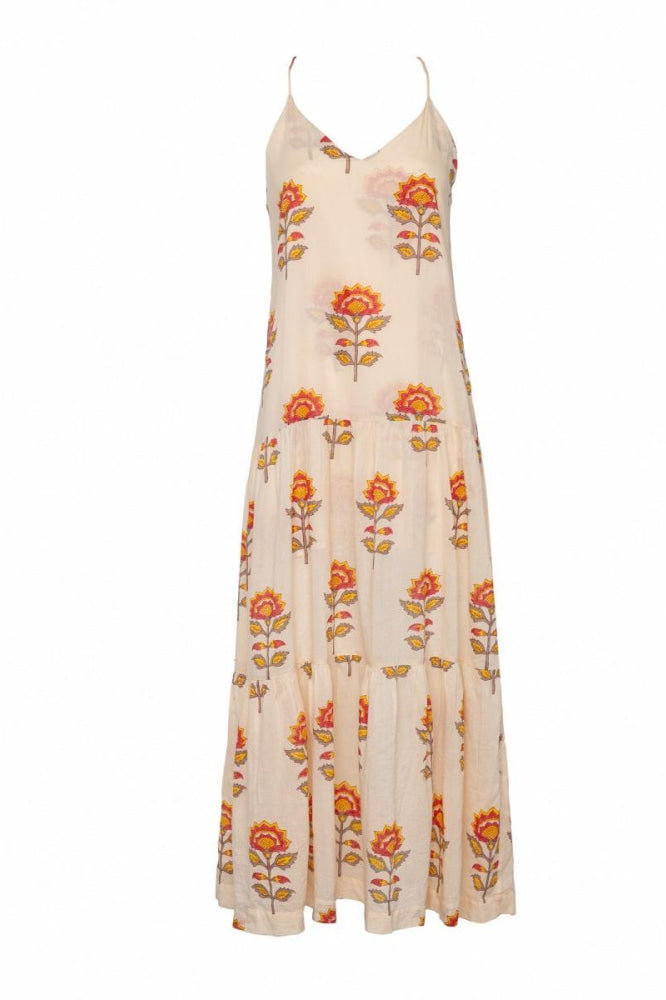 Artemisia Maxi Dress - Peach Floral - Dresses