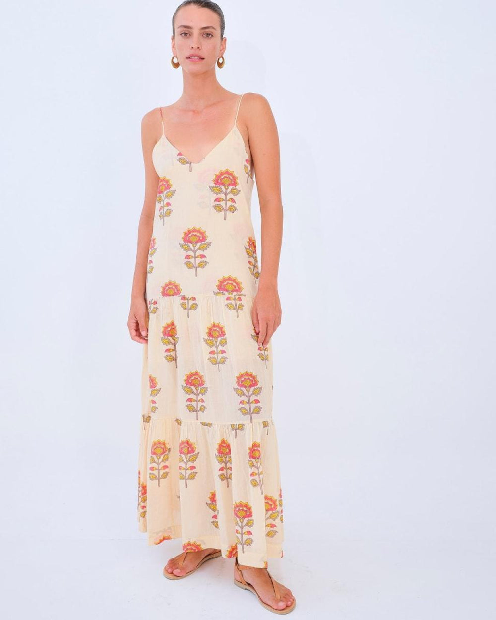Artemisia Maxi Dress - Peach Floral - Dresses
