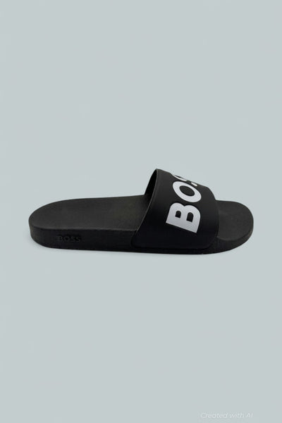 Aryeh Slip-On Slide Sandals - Black - US 12 - Sandals