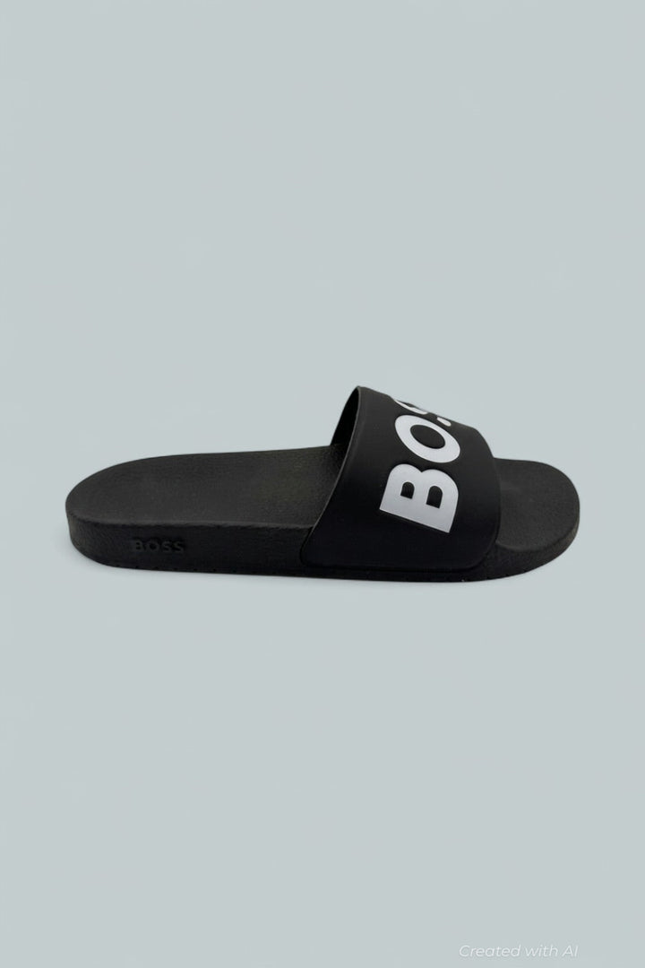 Aryeh Slip-On Slide Sandals - Black - US 12 - Sandals