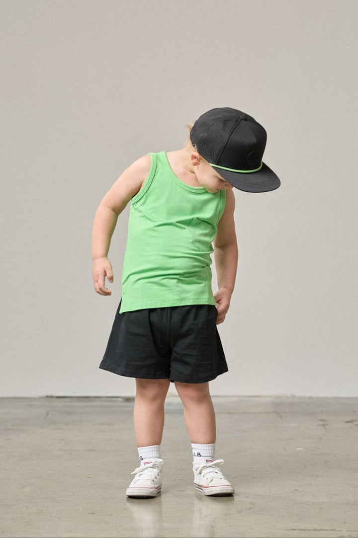 Neon Bamboo Pocket Tank - Green