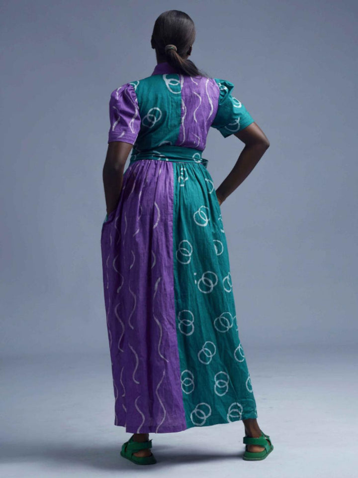 Asake Dress - Green and Purple - dresses - baby