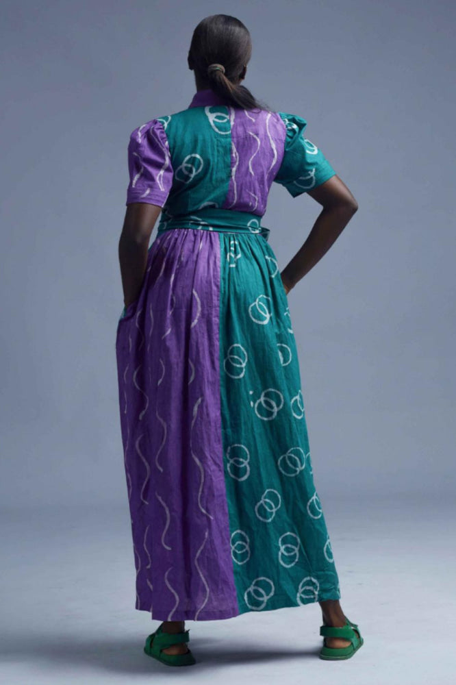 Asake Dress - Green and Purple - dresses - baby