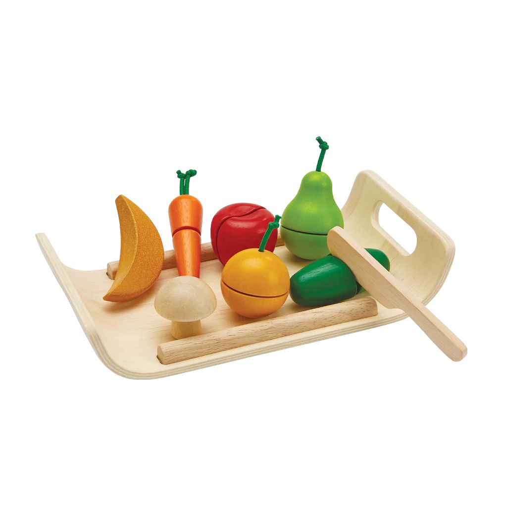 Assorted Fruit and Vegetable Toys Plan Toys 