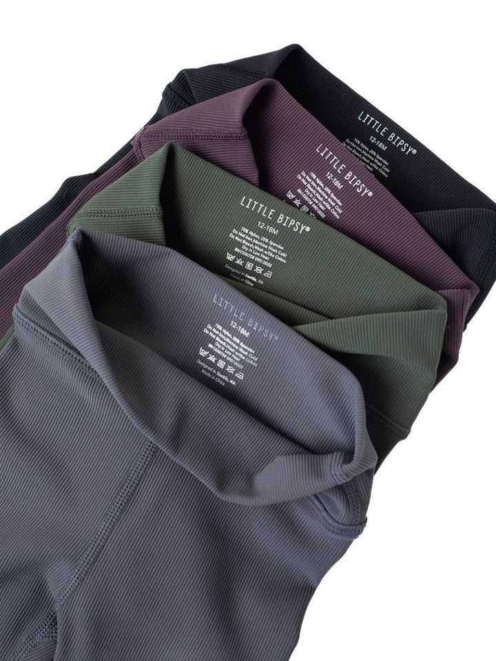 Athletic Ribbed Legging - Forest - Leggings